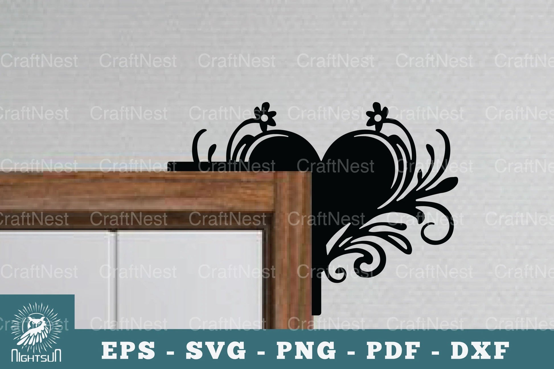 Heart Door Corner Lasercut SVG Bundle - CraftNest - Digital Crafting and Art