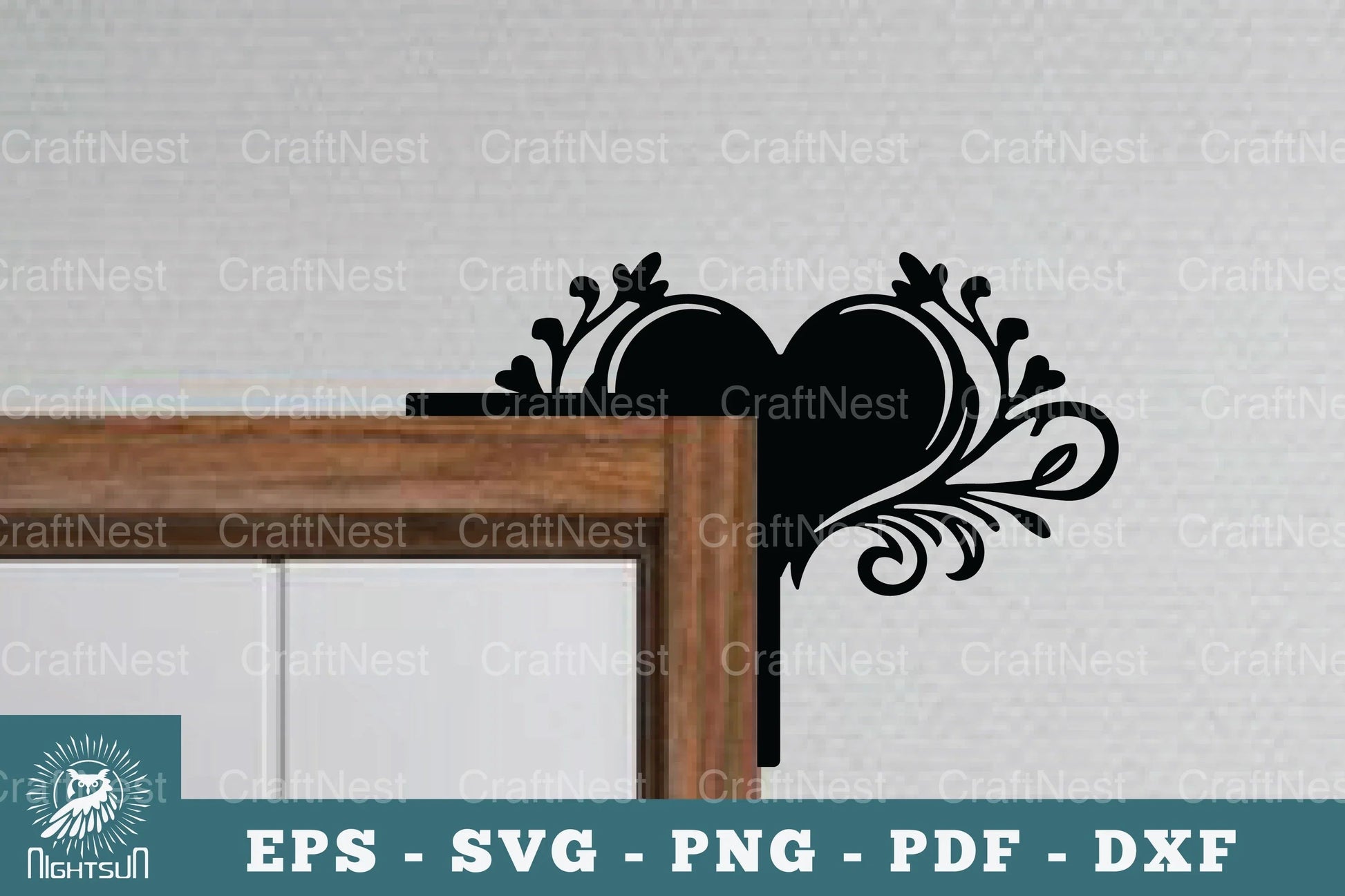 Heart Door Corner Lasercut SVG Bundle - CraftNest - Digital Crafting and Art