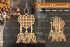 Heart Dreamcatcher Laser Cut Ornament Clipart Bundle