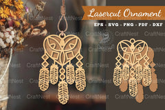 Heart Dreamcatcher Laser Cut Ornament Clipart Bundle - CraftNest - Digital Crafting and Art