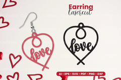 Heart Earring Laser Cut SVG Bundle Clipart - CraftNest - Digital Crafting and Art