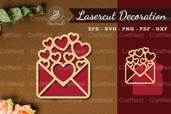 Heart Envelope Laser Cut Decoration Clipart Bundle - CraftNest - Digital Crafting and Art