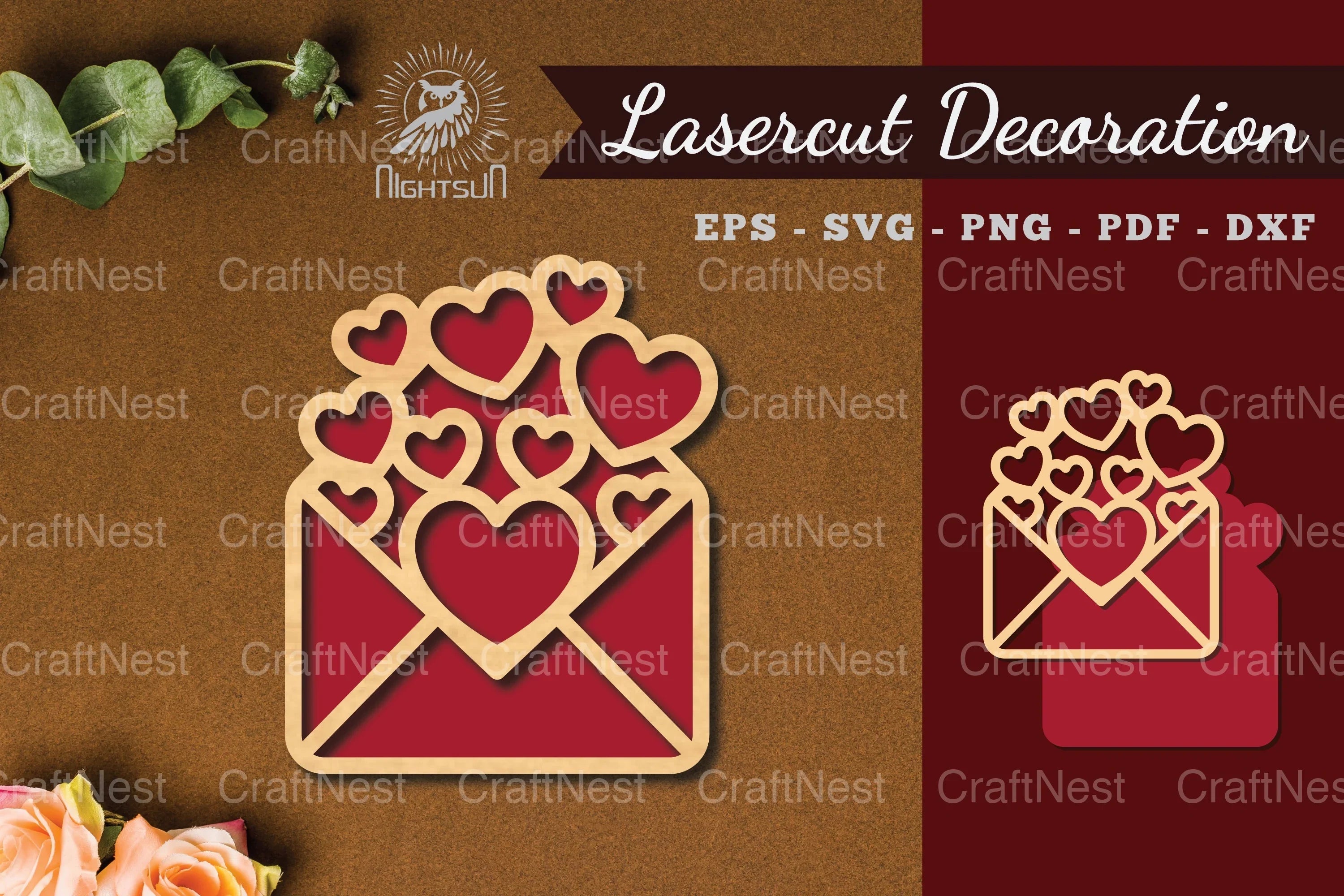 Heart Envelope Laser Cut Decoration Clipart Bundle - CraftNest - Digital Crafting and Art