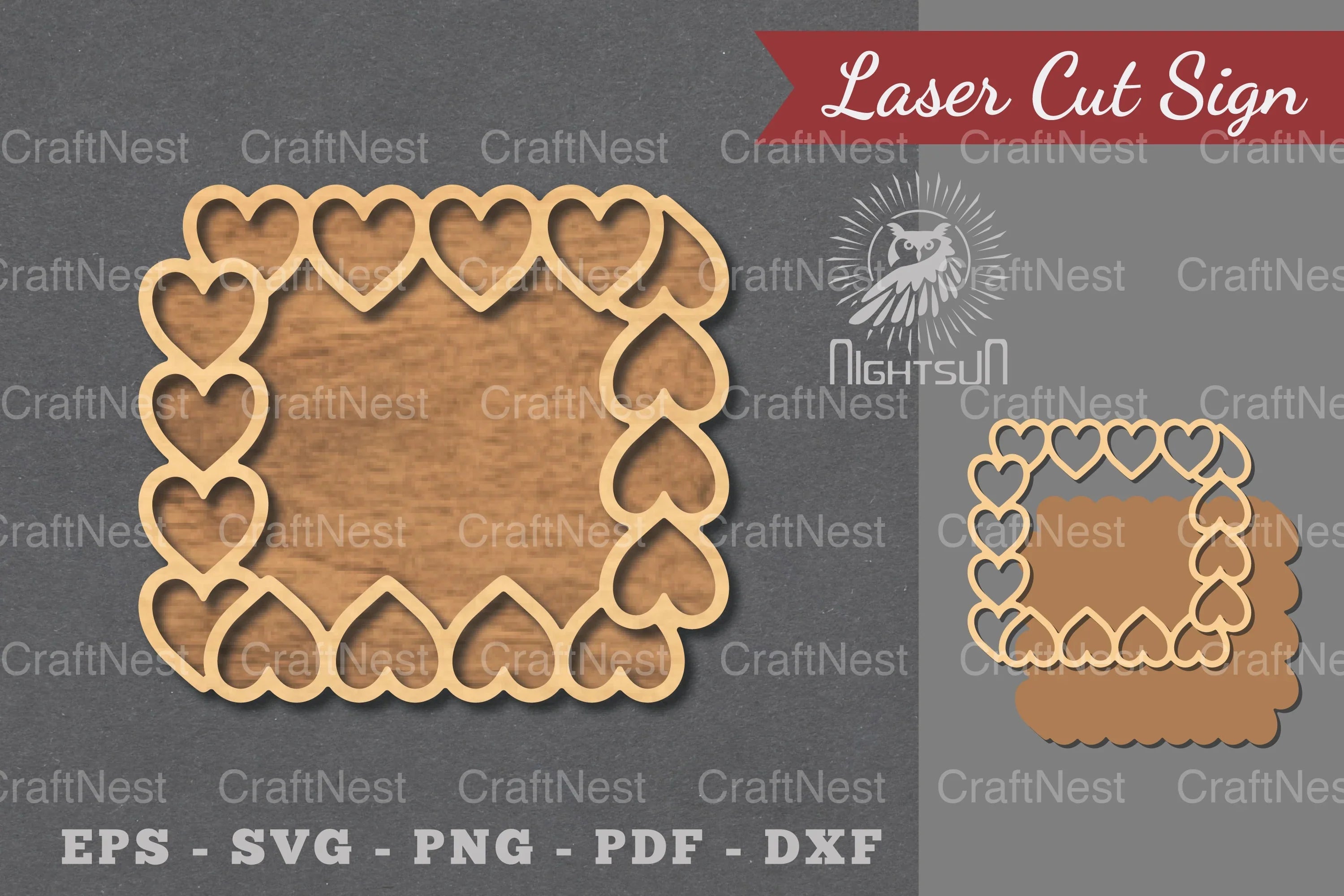 Heart Laser Cut Sign Clipart Bundle - CraftNest - Digital Crafting and Art