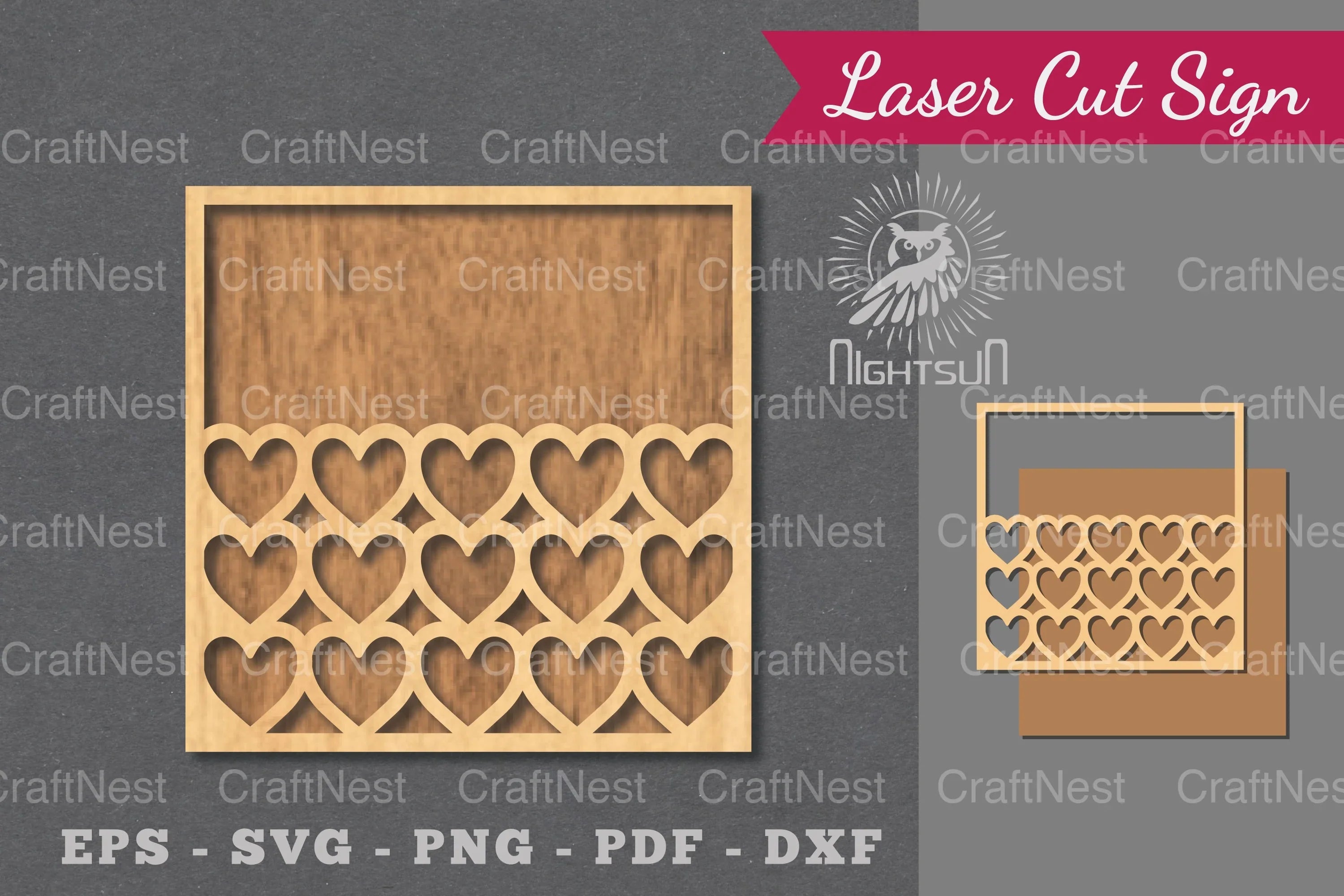 Heart Laser Cut Sign Clipart Bundle - CraftNest - Digital Crafting and Art