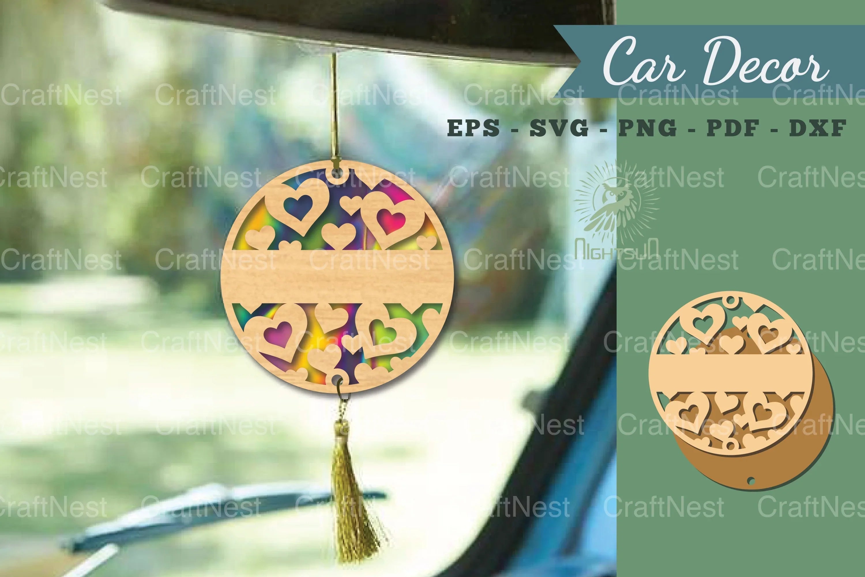 Heart Lasercut Car Decoration Clipart Bundle - CraftNest - Digital Crafting and Art