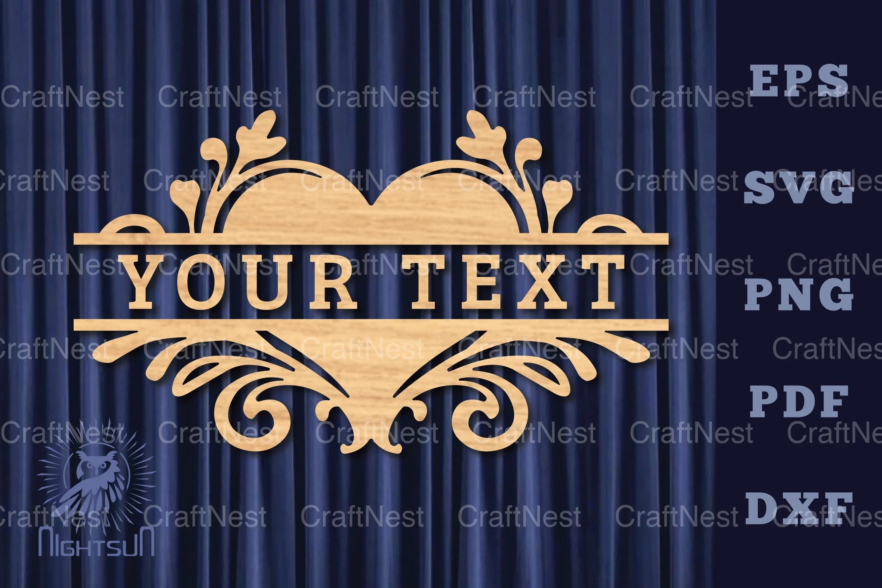 Heart Lasercut Split Monogram SVG Bundle - CraftNest - Digital Crafting and Art