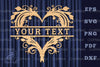 Heart Lasercut Split Monogram SVG Bundle