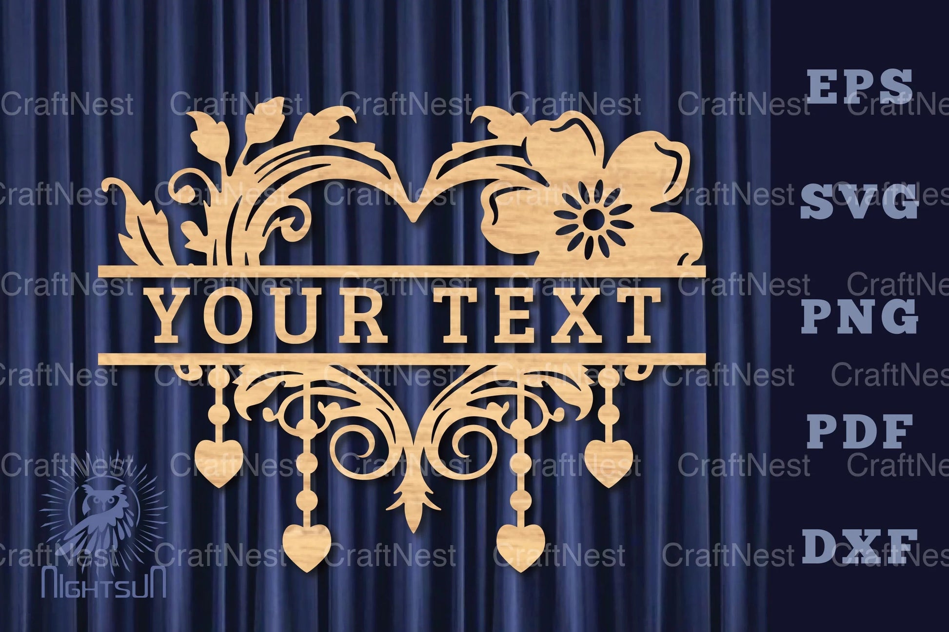 Heart Lasercut Split Monogram SVG Bundle - CraftNest - Digital Crafting and Art