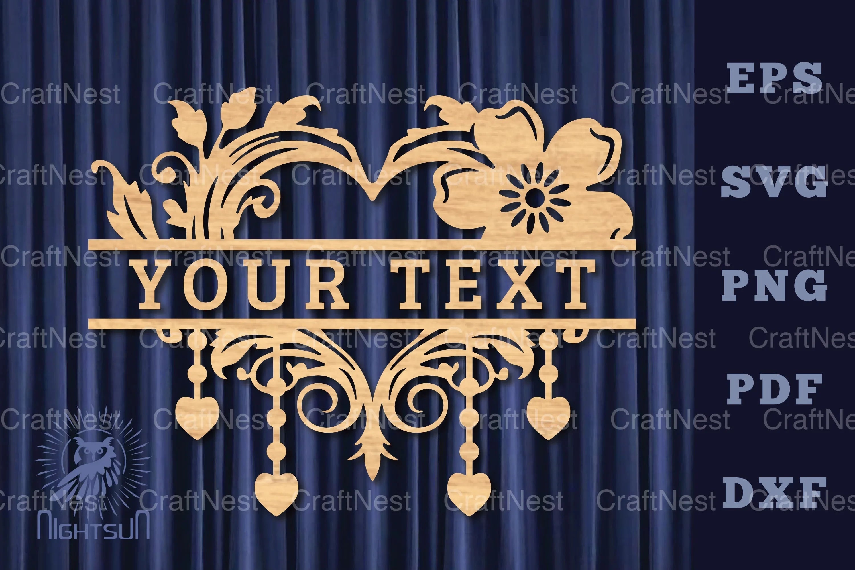 Heart Lasercut Split Monogram SVG Bundle - CraftNest - Digital Crafting and Art