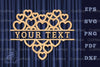 Heart Lasercut Split Monogram Clipart Bundle