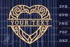 Heart Lasercut Split Monogram SVG Bundle