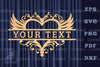 Heart Lasercut Split Monogram SVG Bundle