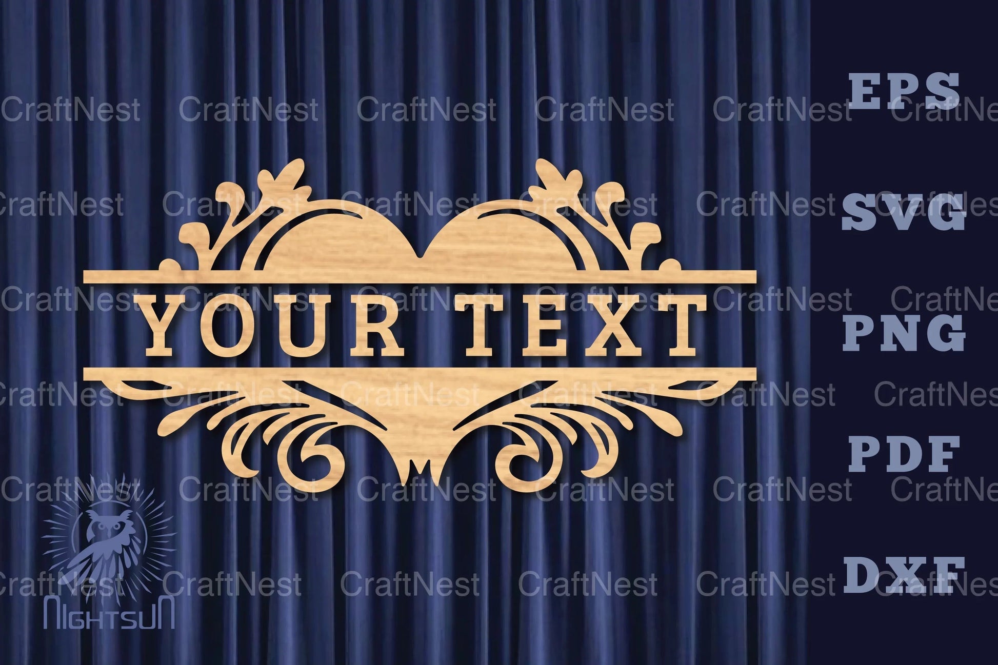 Heart Lasercut Split Monogram SVG Bundle - CraftNest - Digital Crafting and Art