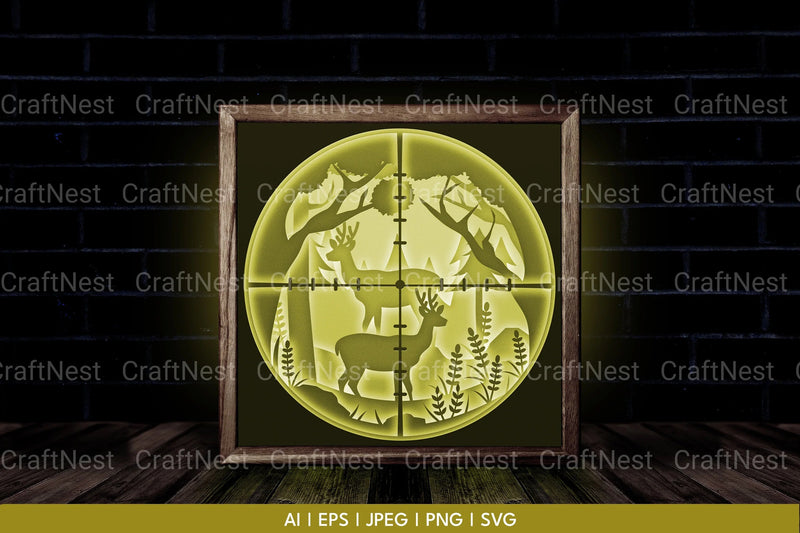 Hunt 3D Layered Papercut SVG Bundle - CraftNest - Digital Crafting and Art