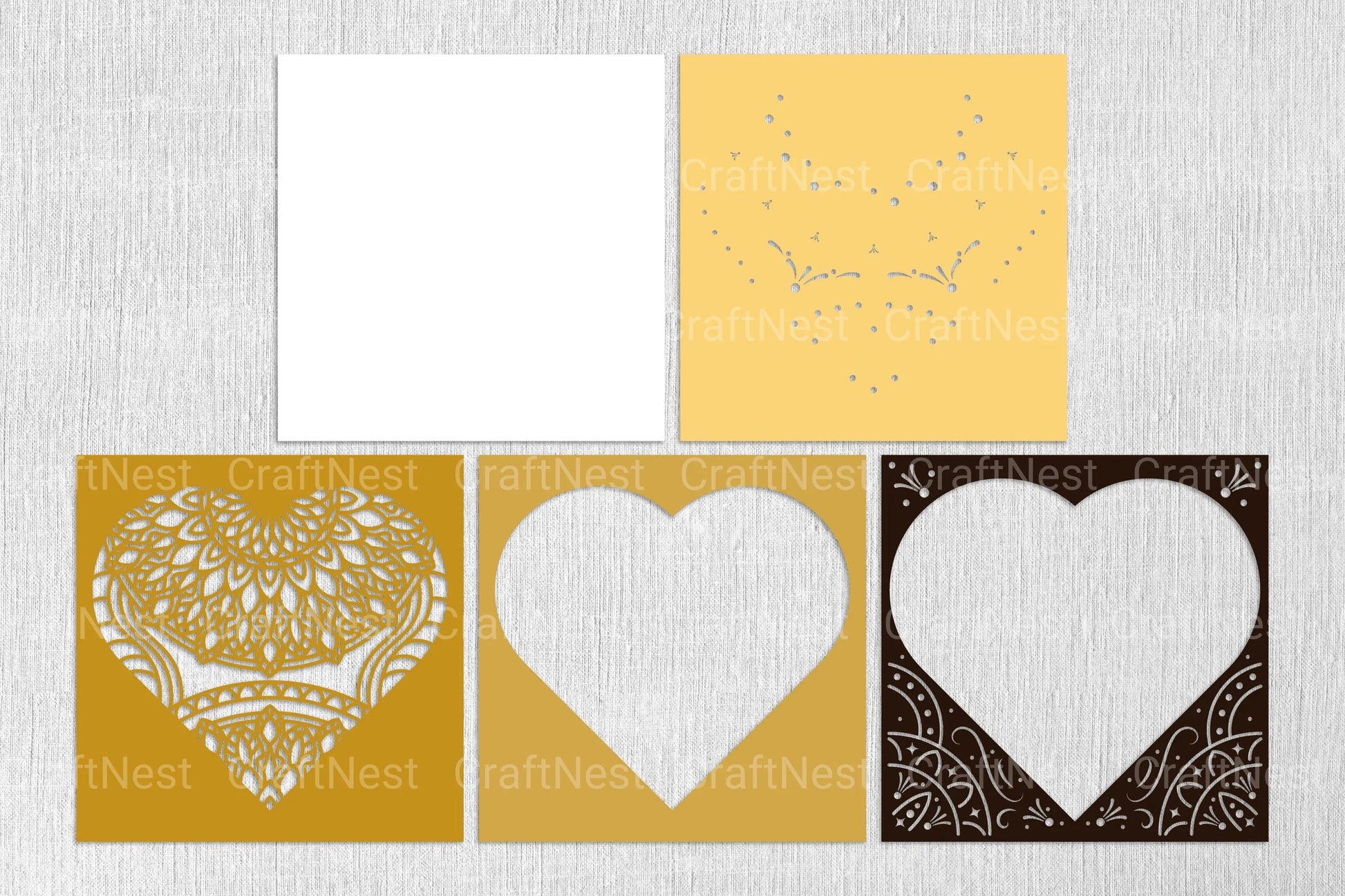 Heart Mandala 3D Layered Papercut Clipart Bundle - CraftNest - Digital Crafting and Art