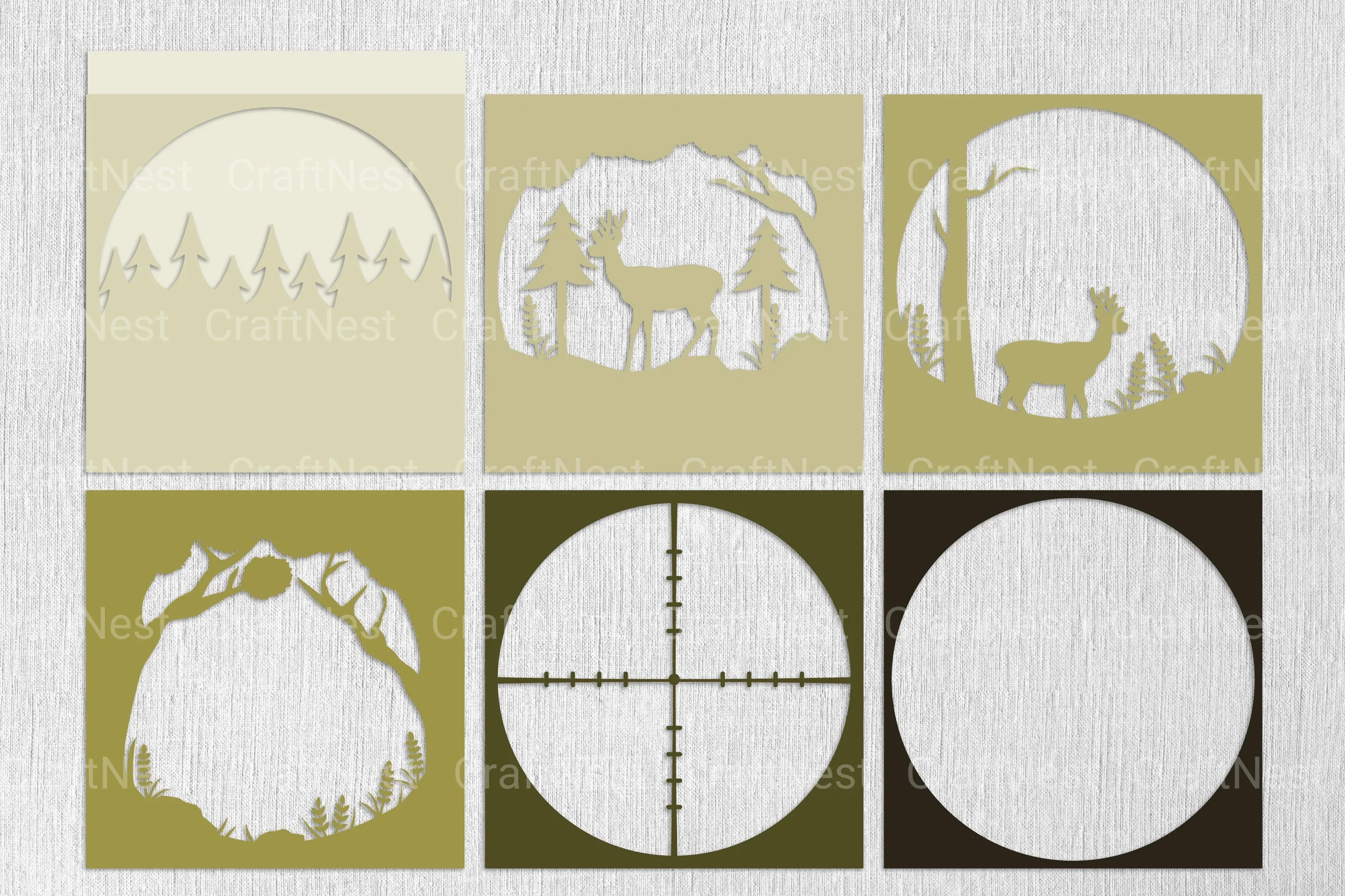 Hunt 3D Layered Papercut SVG Bundle - CraftNest - Digital Crafting and Art