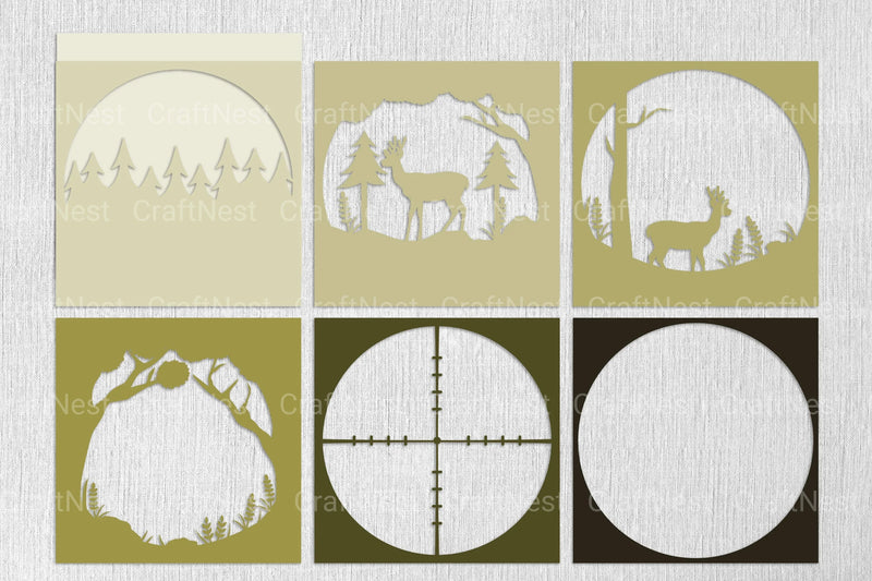 Hunt 3D Layered Papercut SVG Bundle - CraftNest - Digital Crafting and Art