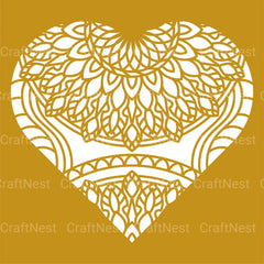 Heart Mandala 3D Layered Papercut Clipart Bundle - CraftNest - Digital Crafting and Art