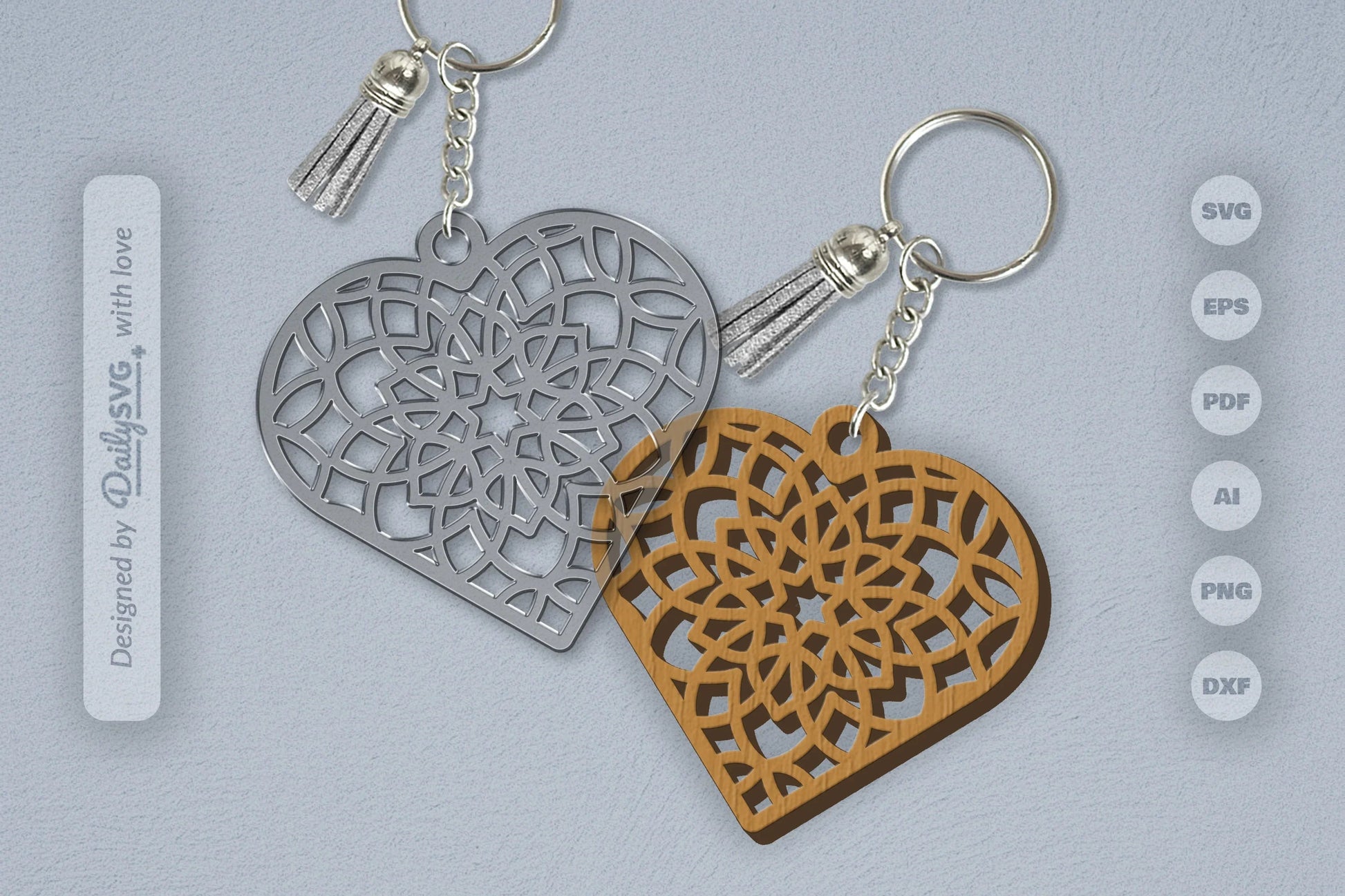 Heart Mandala SVG Bundle 5 - CraftNest - Digital Crafting and Art