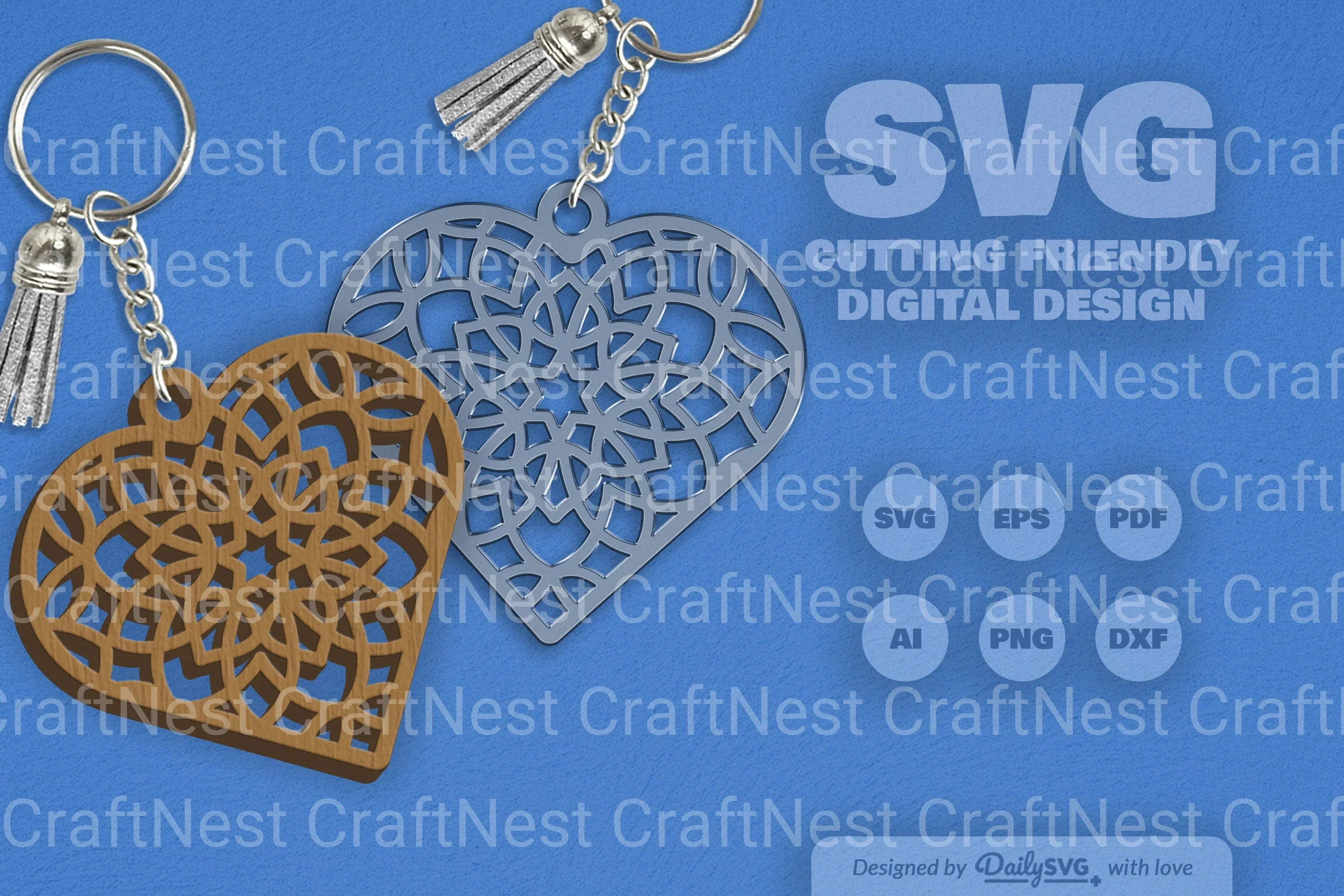 Heart Mandala Clipart Daily SVG Bundles - CraftNest - Digital Crafting and Art