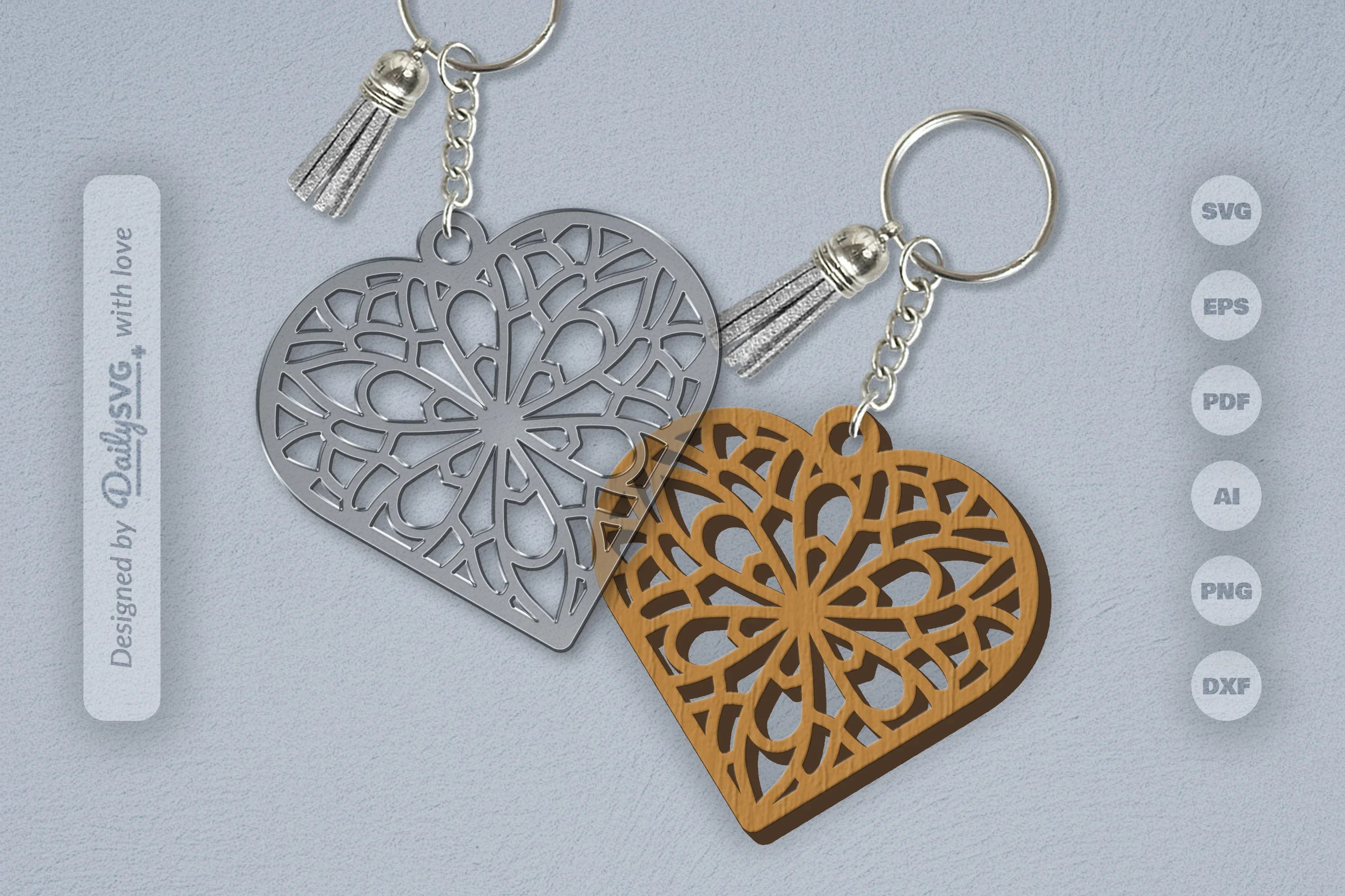 Heart Mandala SVG Bundle - CraftNest - Digital Crafting and Art