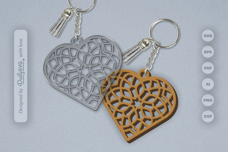 Heart Mandala SVG Bundle 1 - CraftNest - Digital Crafting and Art