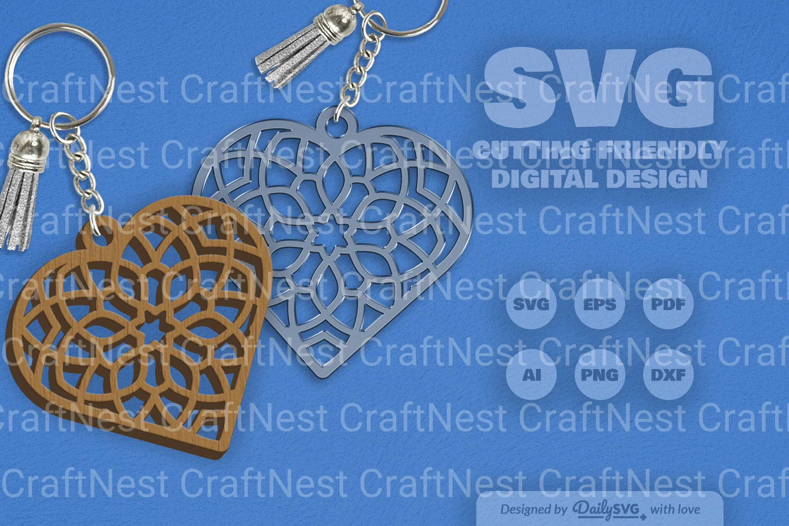 Heart Mandala Clipart Daily SVG Bundles - CraftNest - Digital Crafting and Art