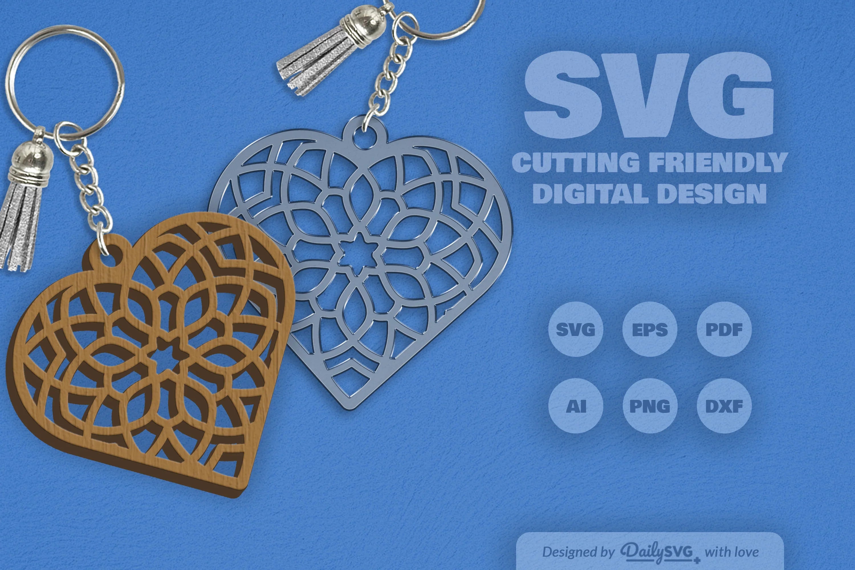 Heart Mandala SVG Bundle 1 - CraftNest - Digital Crafting and Art