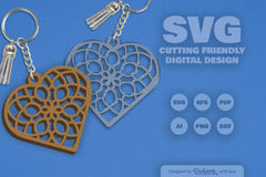 Heart Mandala SVG Bundle 6 - CraftNest - Digital Crafting and Art