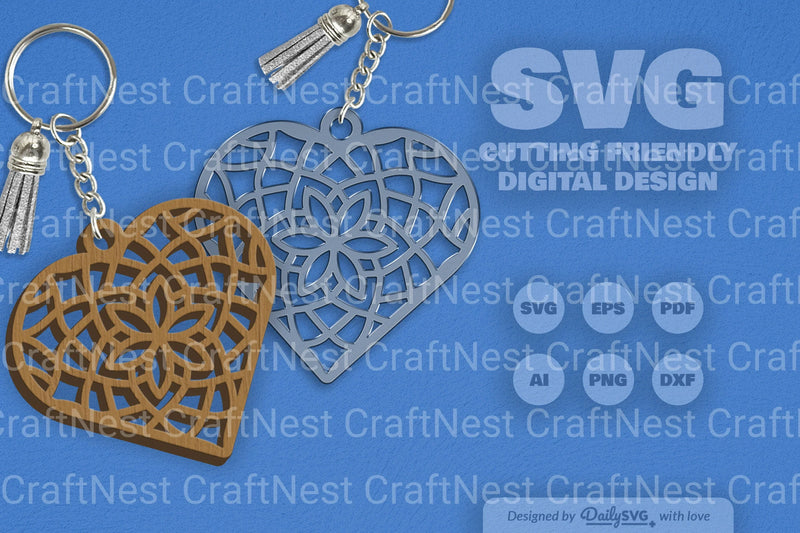 Heart Mandala Clipart Daily SVG Bundles - CraftNest - Digital Crafting and Art