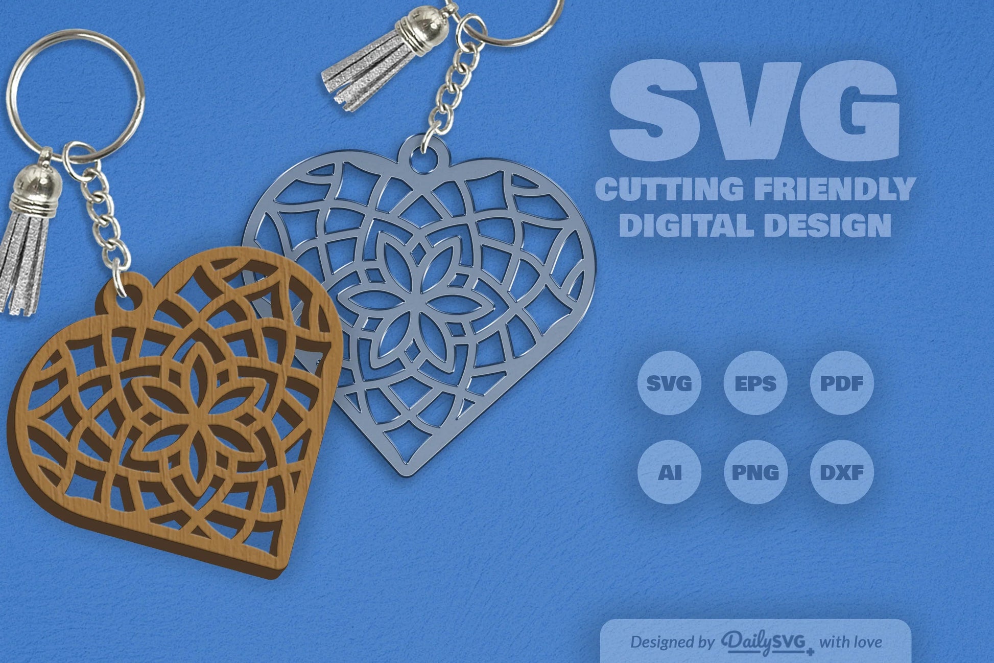 Heart Mandala SVG Bundle 8 - CraftNest - Digital Crafting and Art