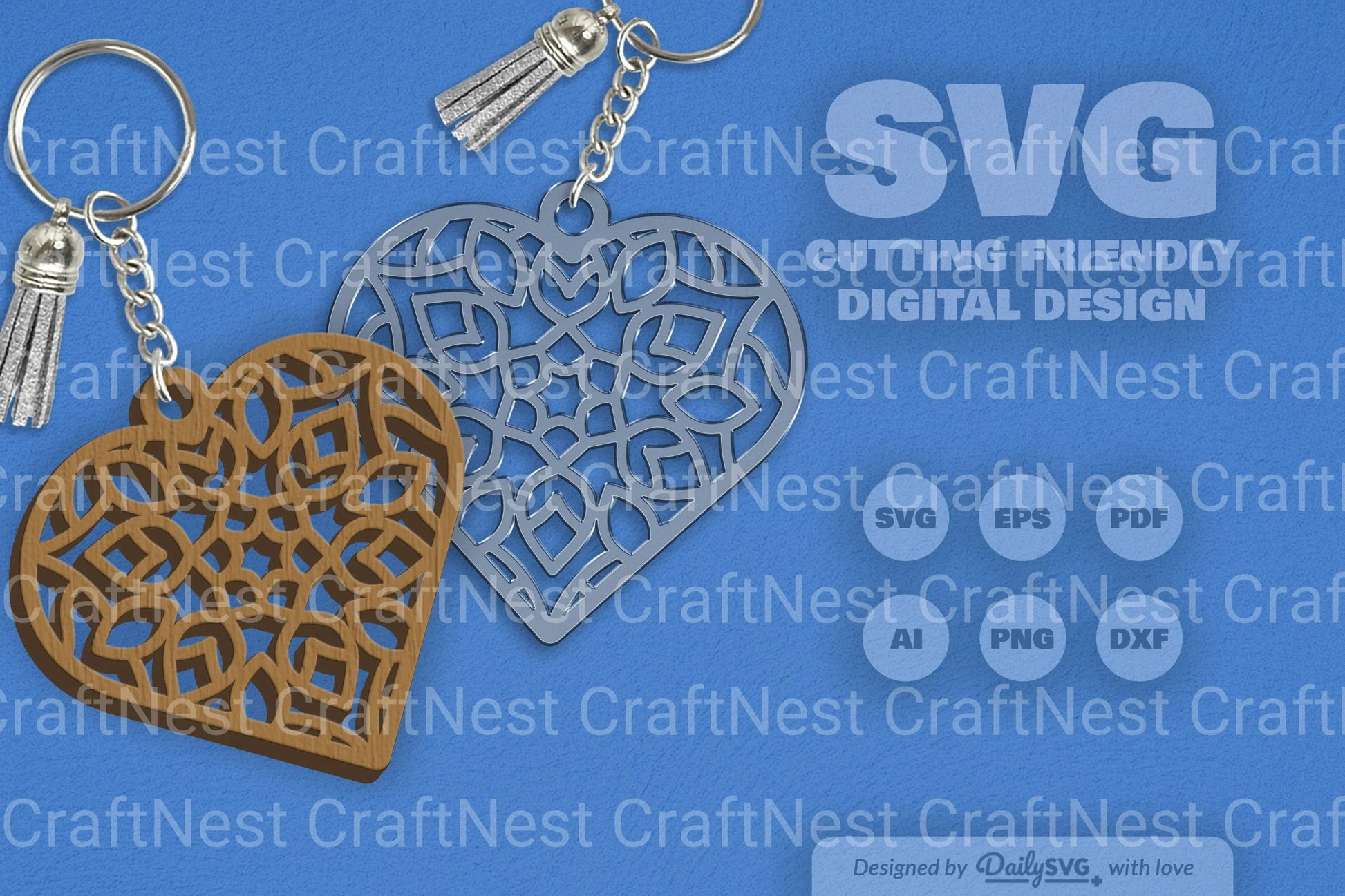 Heart Mandala Clipart Daily SVG Bundles - CraftNest - Digital Crafting and Art