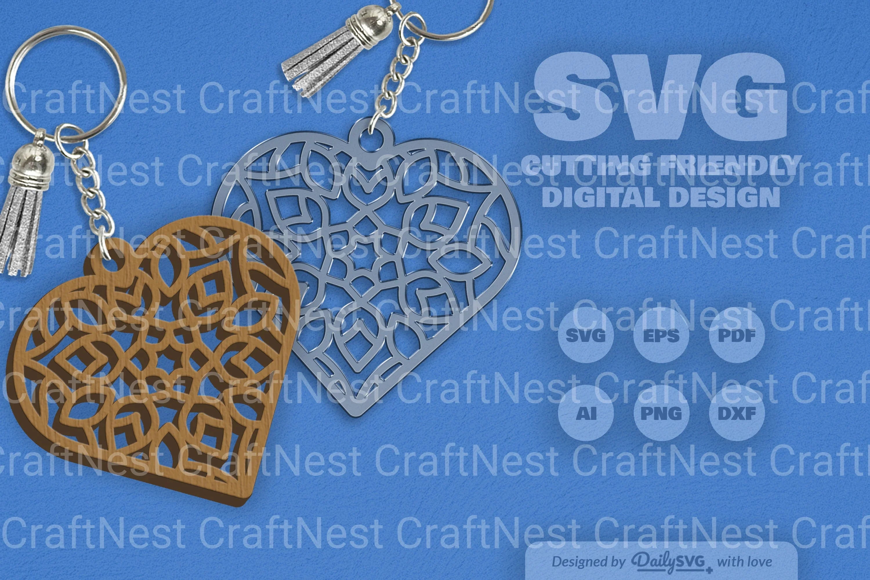 Heart Mandala Clipart Daily SVG Bundles - CraftNest - Digital Crafting and Art