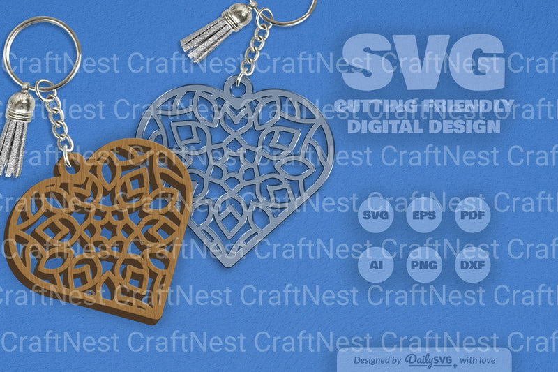 Heart Mandala Clipart Daily SVG Bundles - CraftNest - Digital Crafting and Art