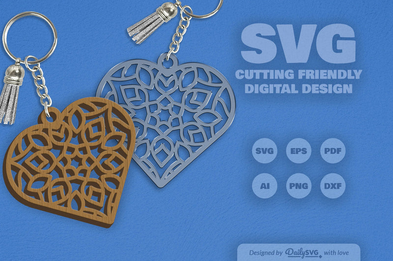 Heart Mandala Clipart Daily SVG Bundles - CraftNest - Digital Crafting and Art