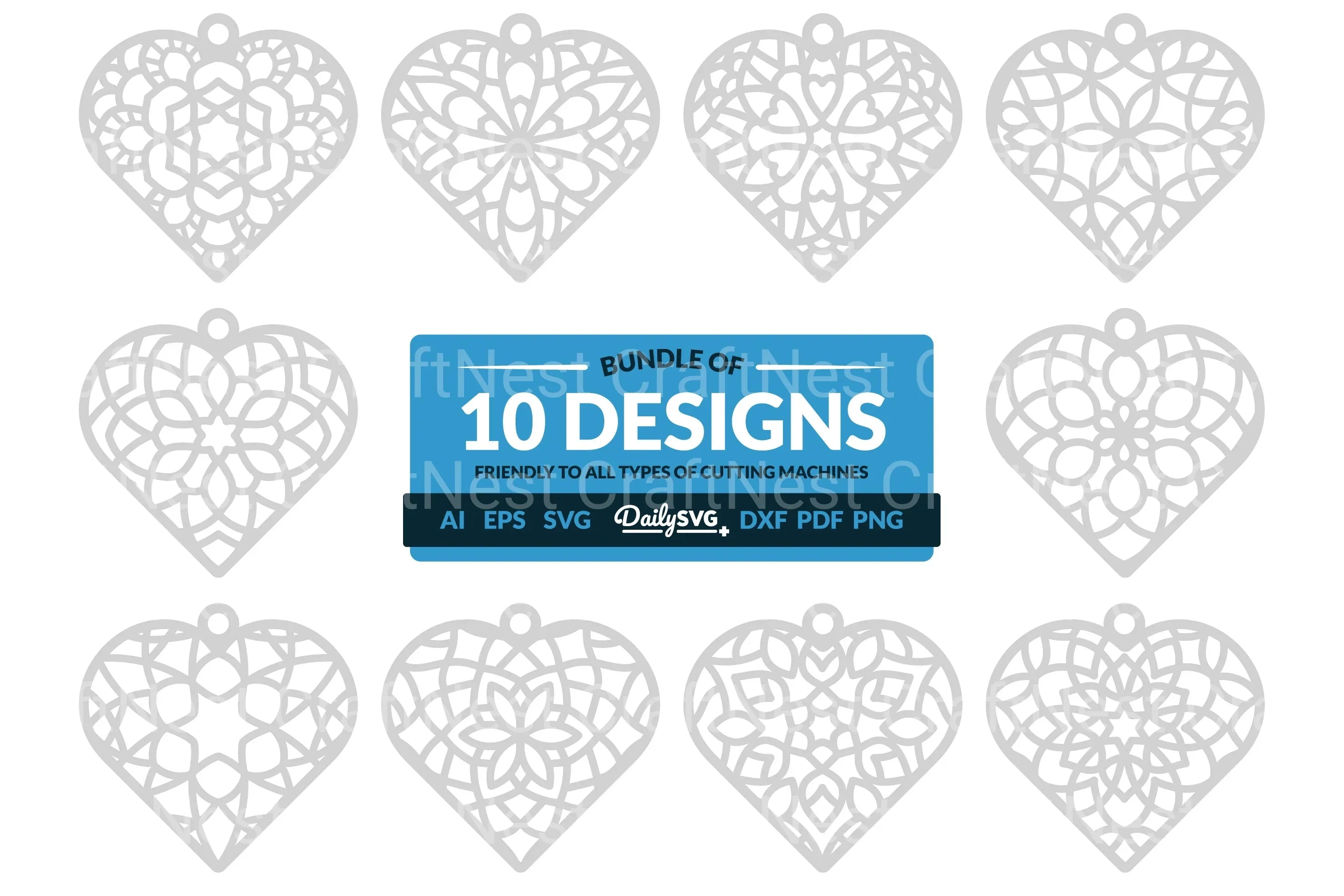 Heart Mandala Clipart Daily SVG Bundles