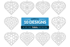 Heart Mandala Clipart Daily SVG Bundles - CraftNest - Digital Crafting and Art