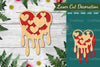 Heart Melted Laser Cut Decoration Clipart Bundle