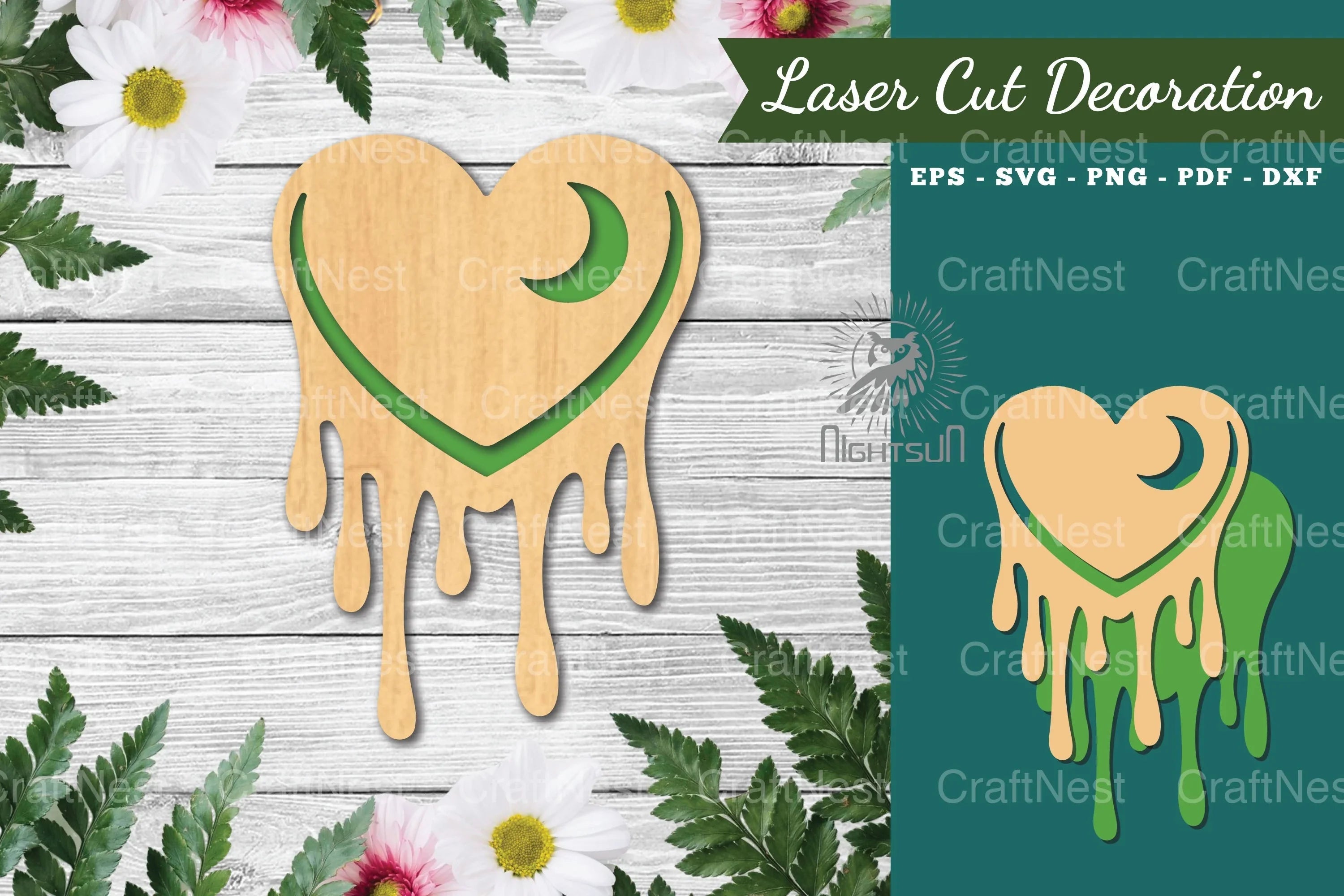 Heart Melted Laser Cut Decoration Clipart Bundle - CraftNest - Digital Crafting and Art