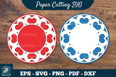 Heart Papercut Circle SVG Bundle - CraftNest - Digital Crafting and Art