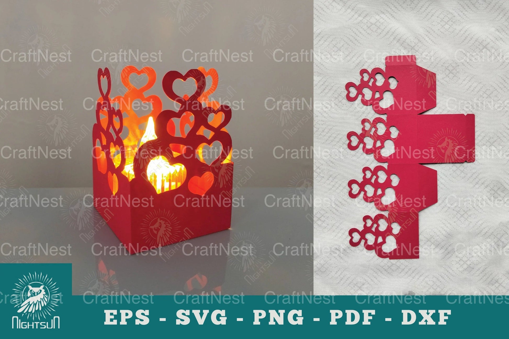 Heart Papercut Lantern SVG Bundle - CraftNest - Digital Crafting and Art
