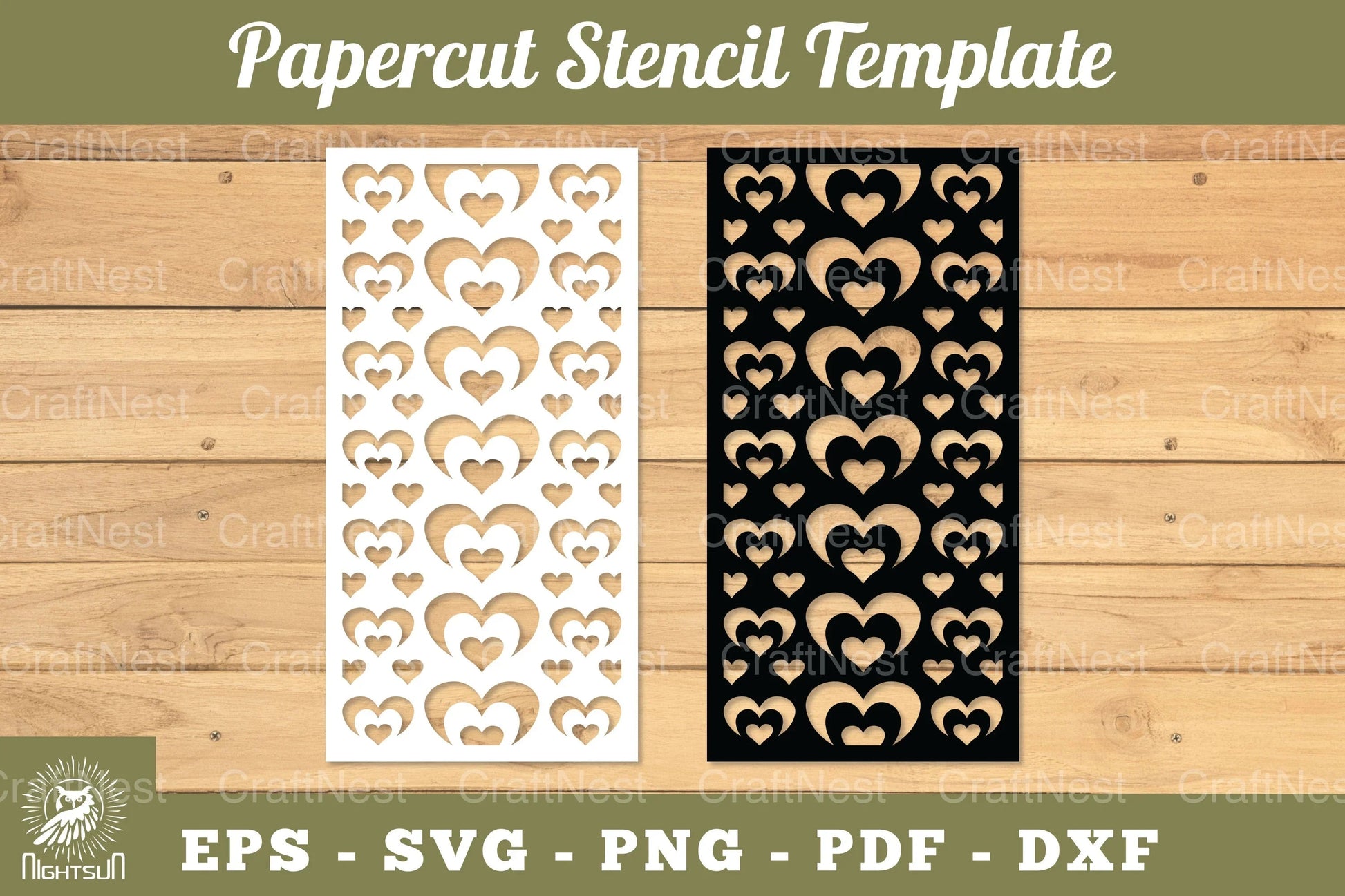 Heart Papercut Stencil Clipart Bundle - CraftNest - Digital Crafting and Art