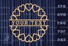 Heart Round Lasercut Split Monogram Clipart Bundle