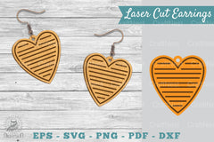 Heart Shape Laser Cut Earrings Clipart Bundle - CraftNest - Digital Crafting and Art
