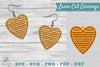 Heart Shape Laser Cut Earrings Clipart Bundle