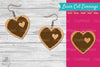 Heart Shape Lasercut Earrings SVG Bundle