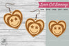 Heart Smile Laser Cut Earrings Clipart Bundle