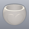 Heart Planter Table With Hole 3D Print STL File