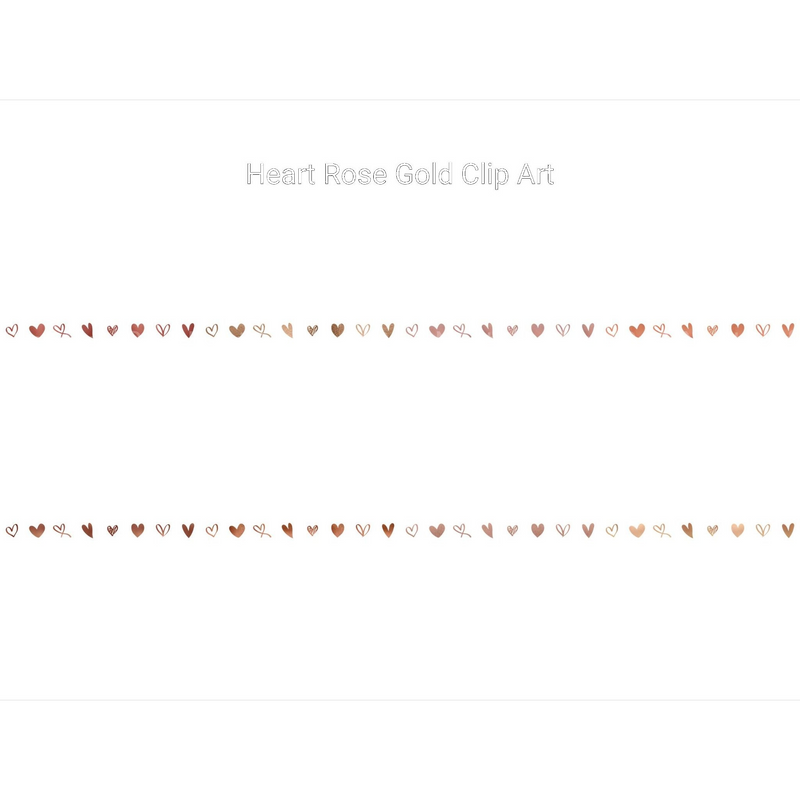 Rose Gold Heart Clipart - CraftNest - Digital Crafting and Art